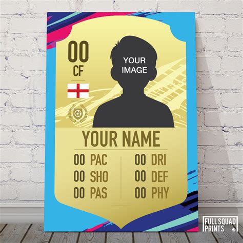 Create personalised football cards with Card Star. Use our card creator to customise your football card with your name, photo, stats, position and more! Basket. ... With loads of designs to choose from, our real-life FUT cards are 100% customisable, eco-friendly, locally printed, hand finished and sent direct to your door. We offer FREE ...